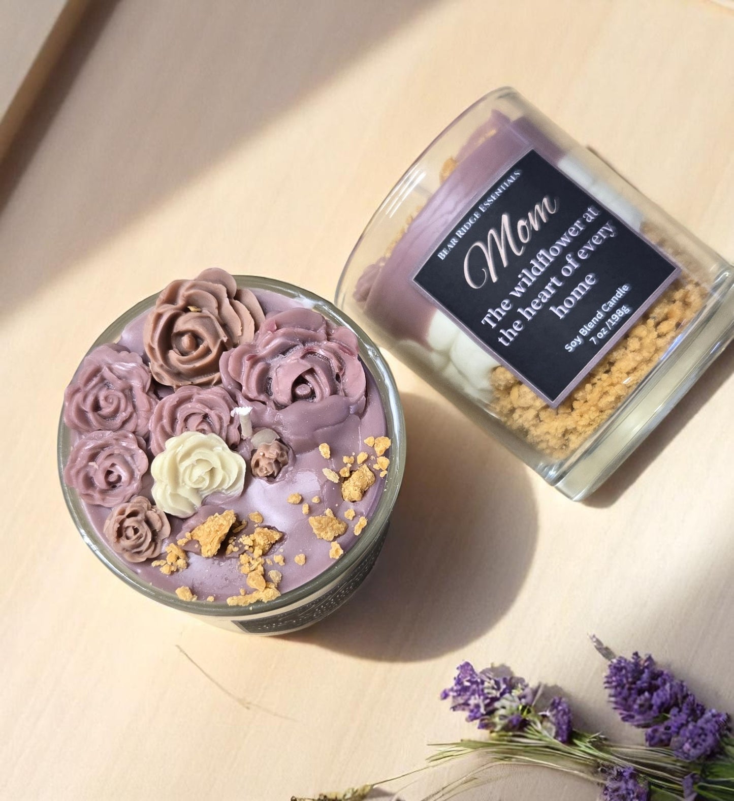 Mom- Wildflower Creme Cake- Soy Blend Candles- Limited Edition