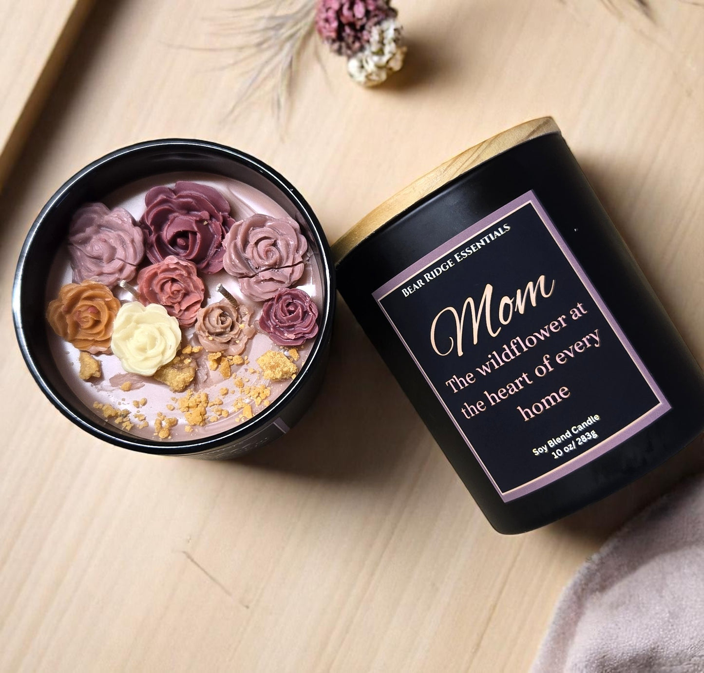 Mom- Wildflower Creme Cake- Soy Blend Candles- Limited Edition
