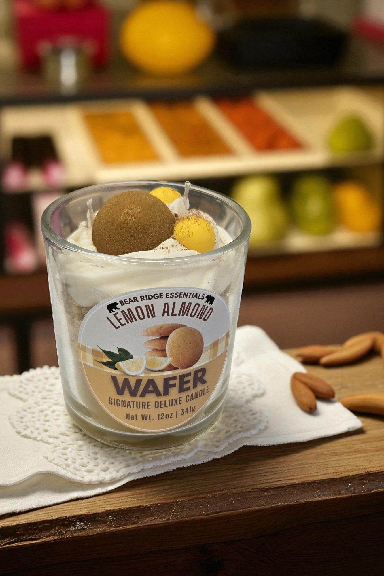 Lemon Almond Wafer Deluxe Candle 10 oz
