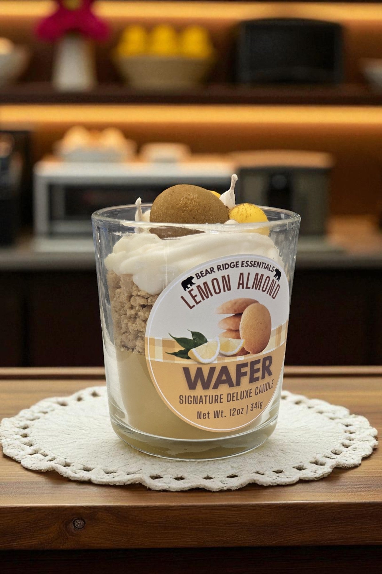 Lemon Almond Wafer Deluxe Candle 10 oz