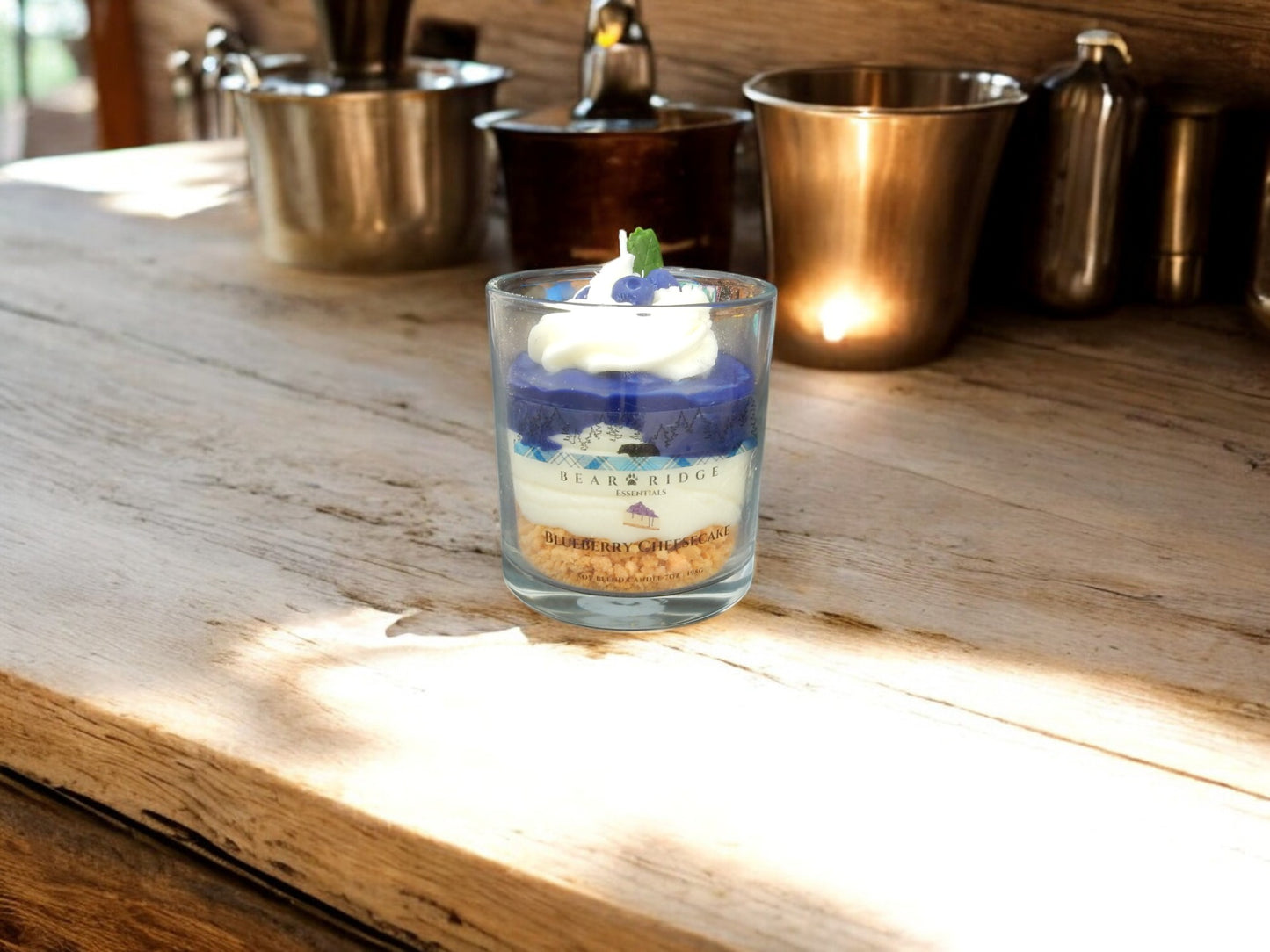 Blueberry Cheesecake Deluxe Dessert Candle