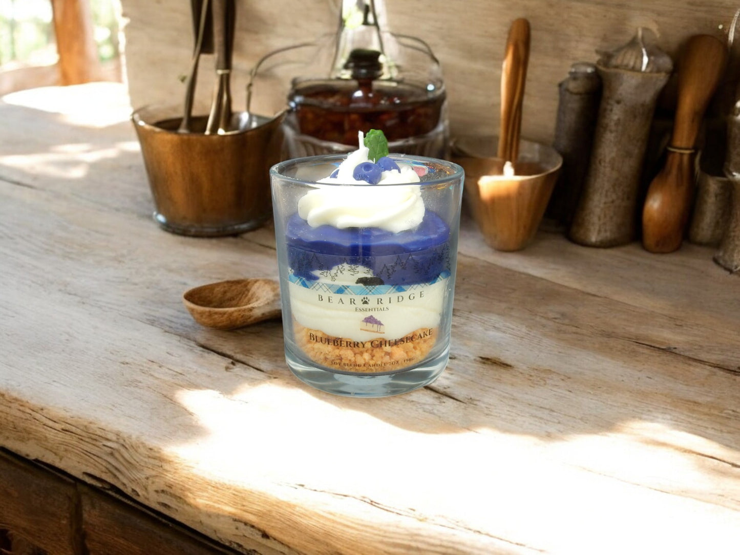 Blueberry Cheesecake Deluxe Dessert Candle