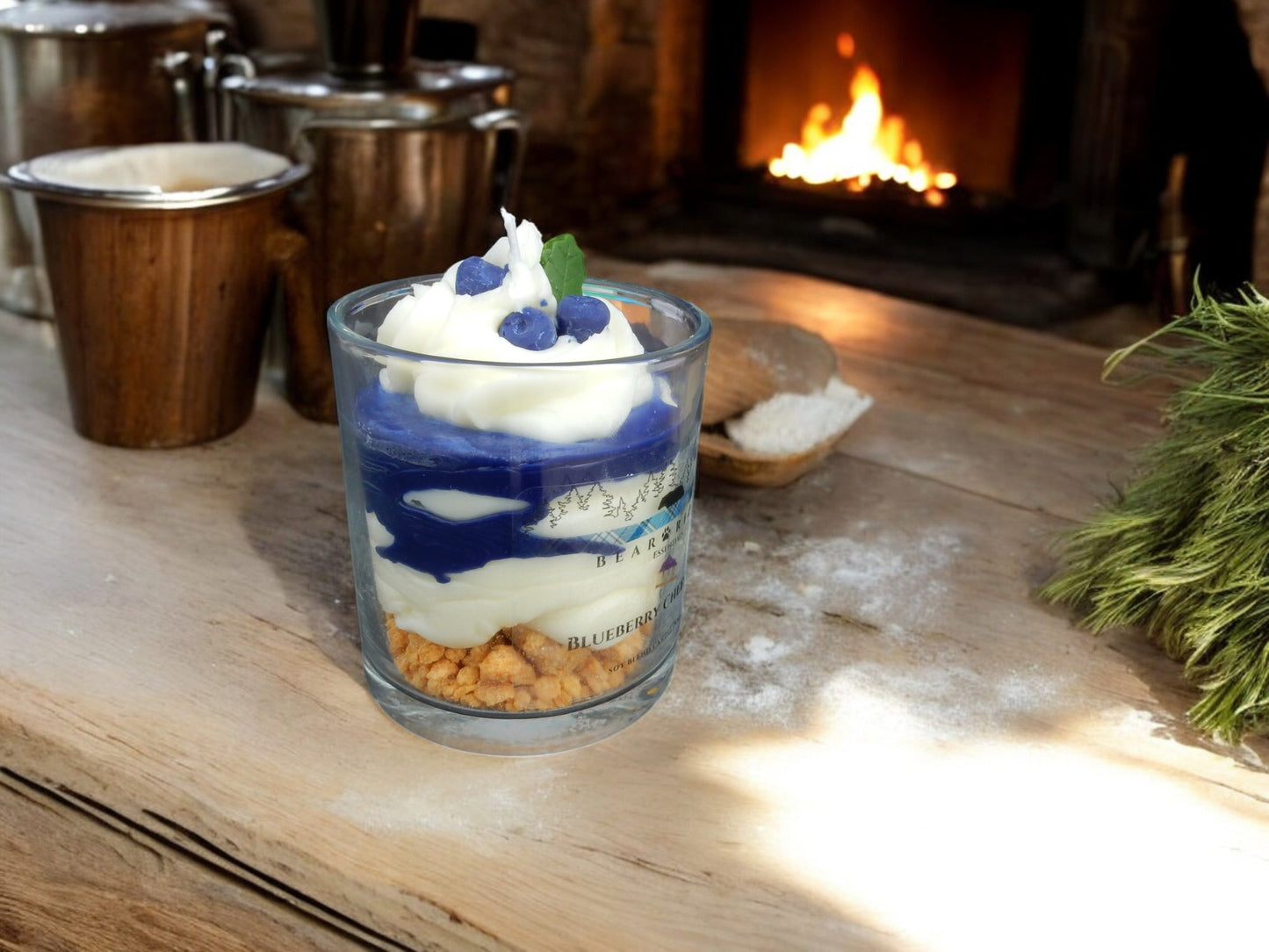Blueberry Cheesecake Deluxe Dessert Candle