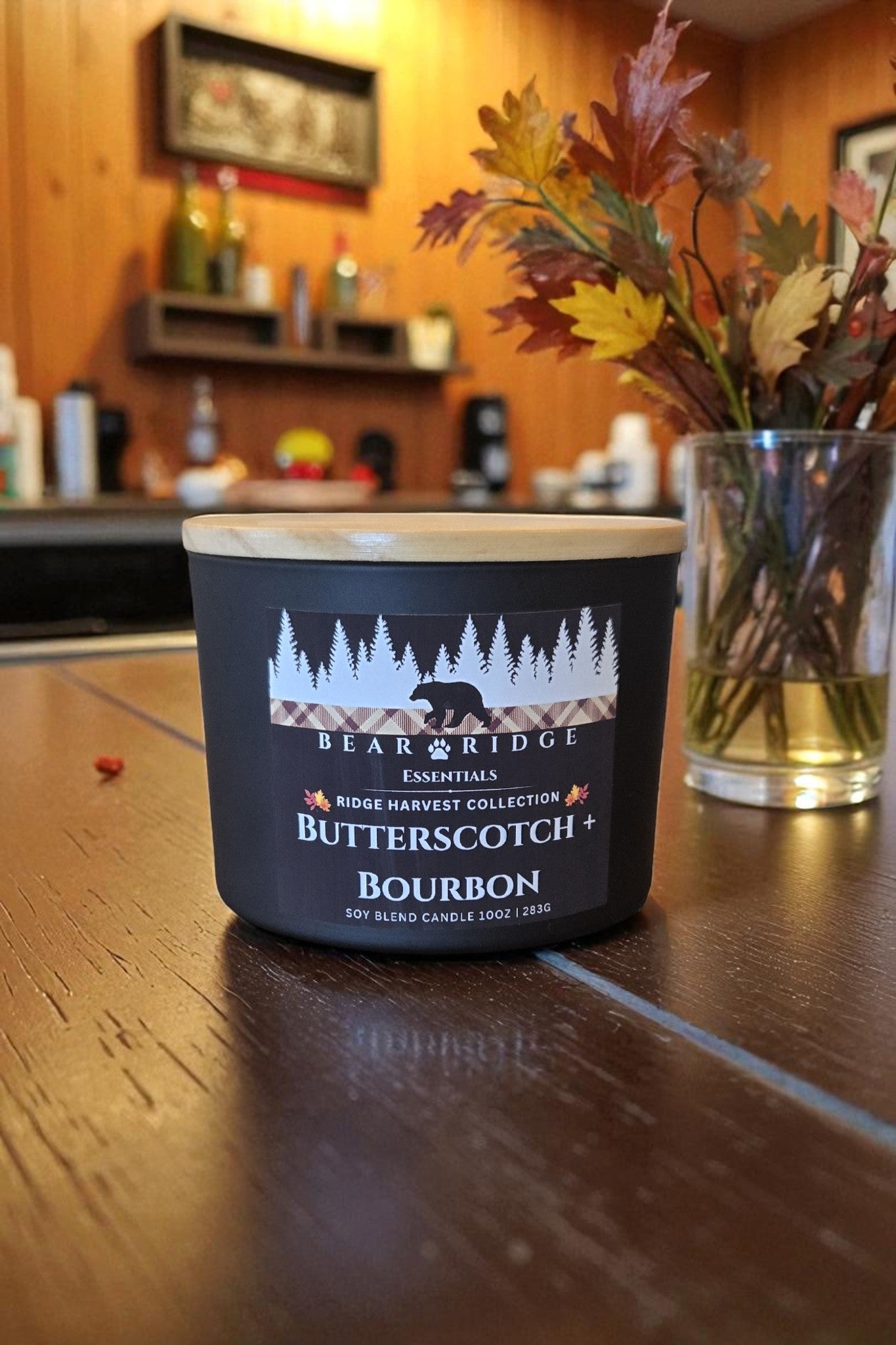 Butterscotch + Bourbon 10 oz 3 Wick Soy Candle