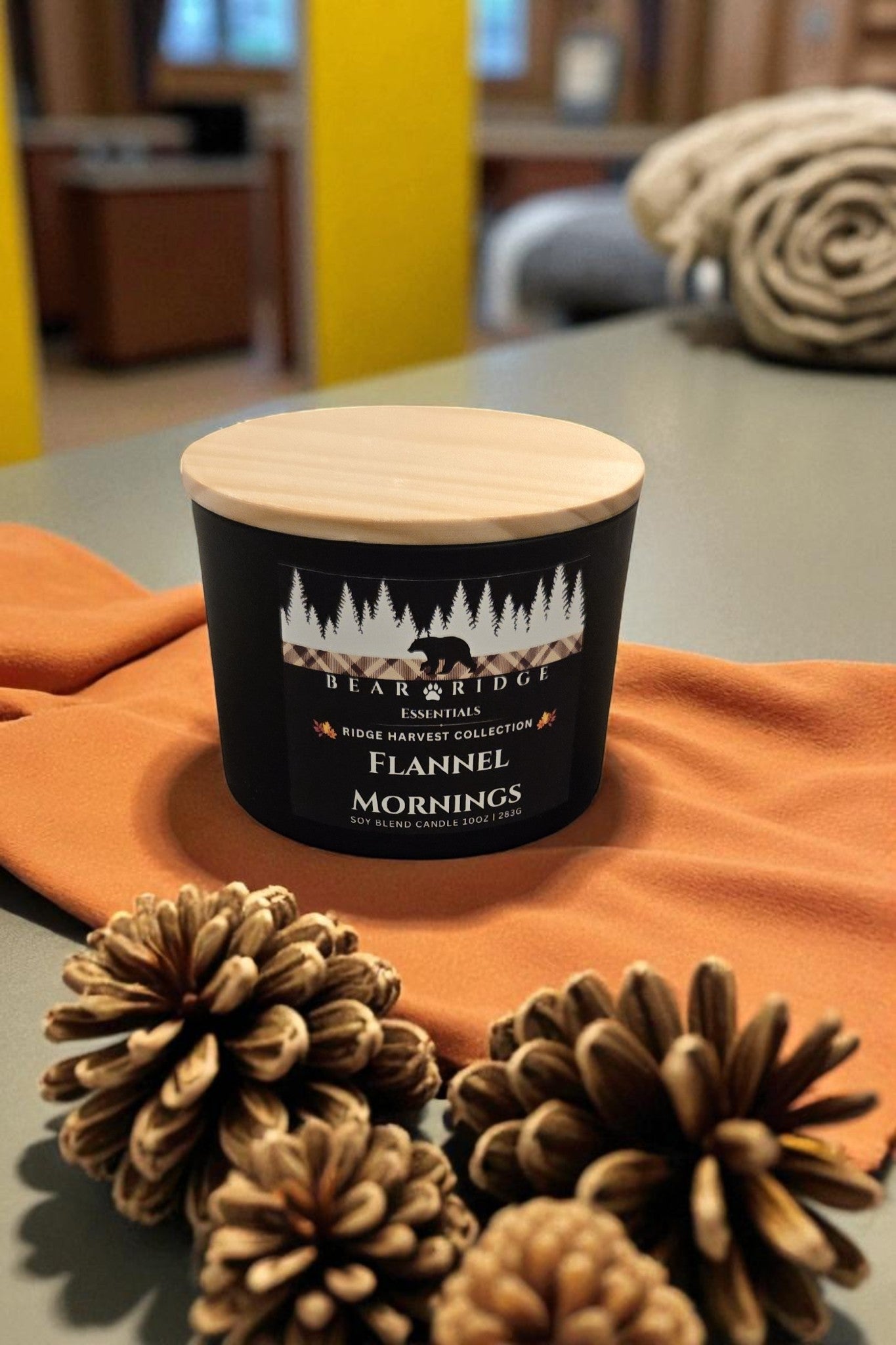 Flannel Mornings 10 oz 3 Wick Soy Candle