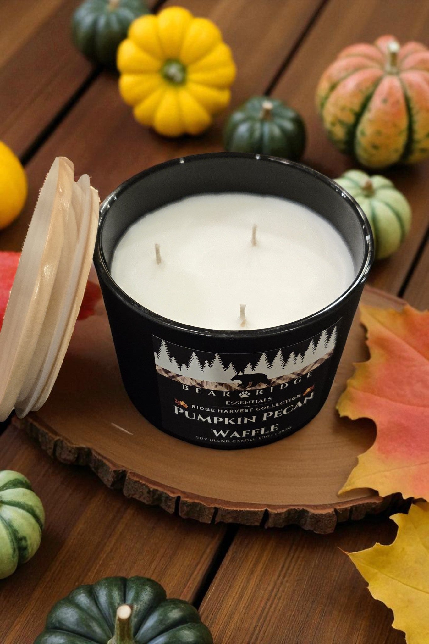 Pumpkin Pecan Waffles 10 oz 3 Wick Soy Candle