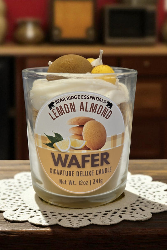 Lemon Almond Wafer Deluxe Candle 10 oz