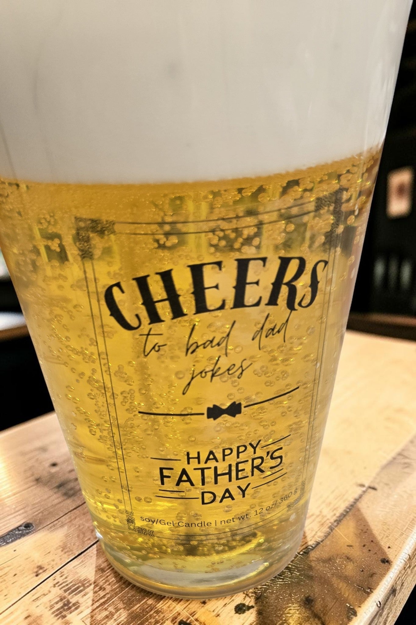 "Cheers to Bad Dad Jokes" Gel Candle