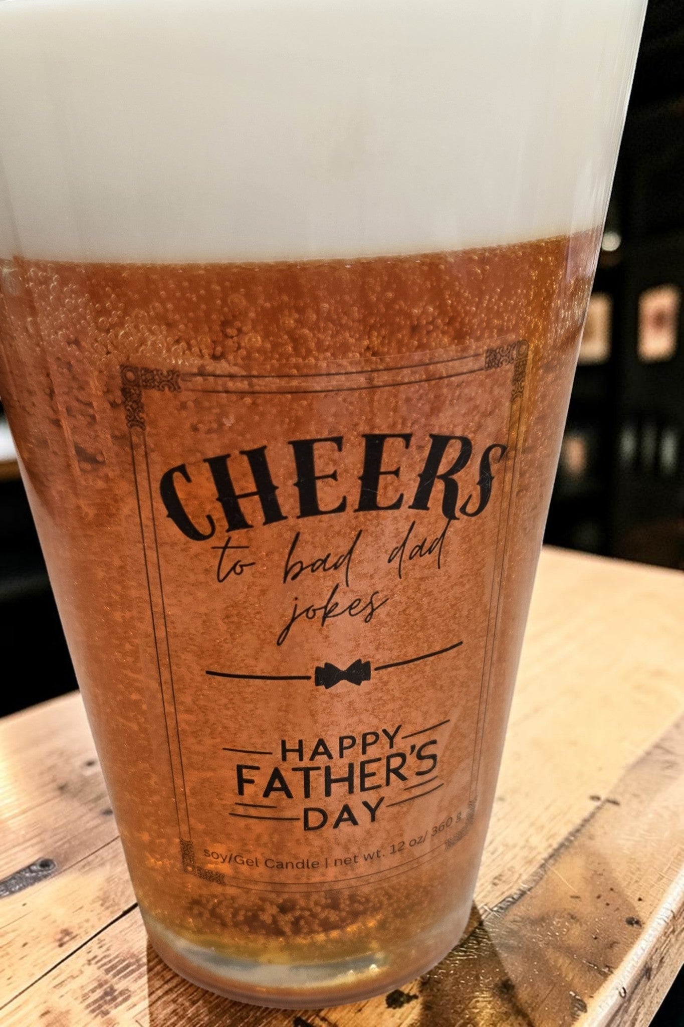 "Cheers to Bad Dad Jokes" Gel Candle