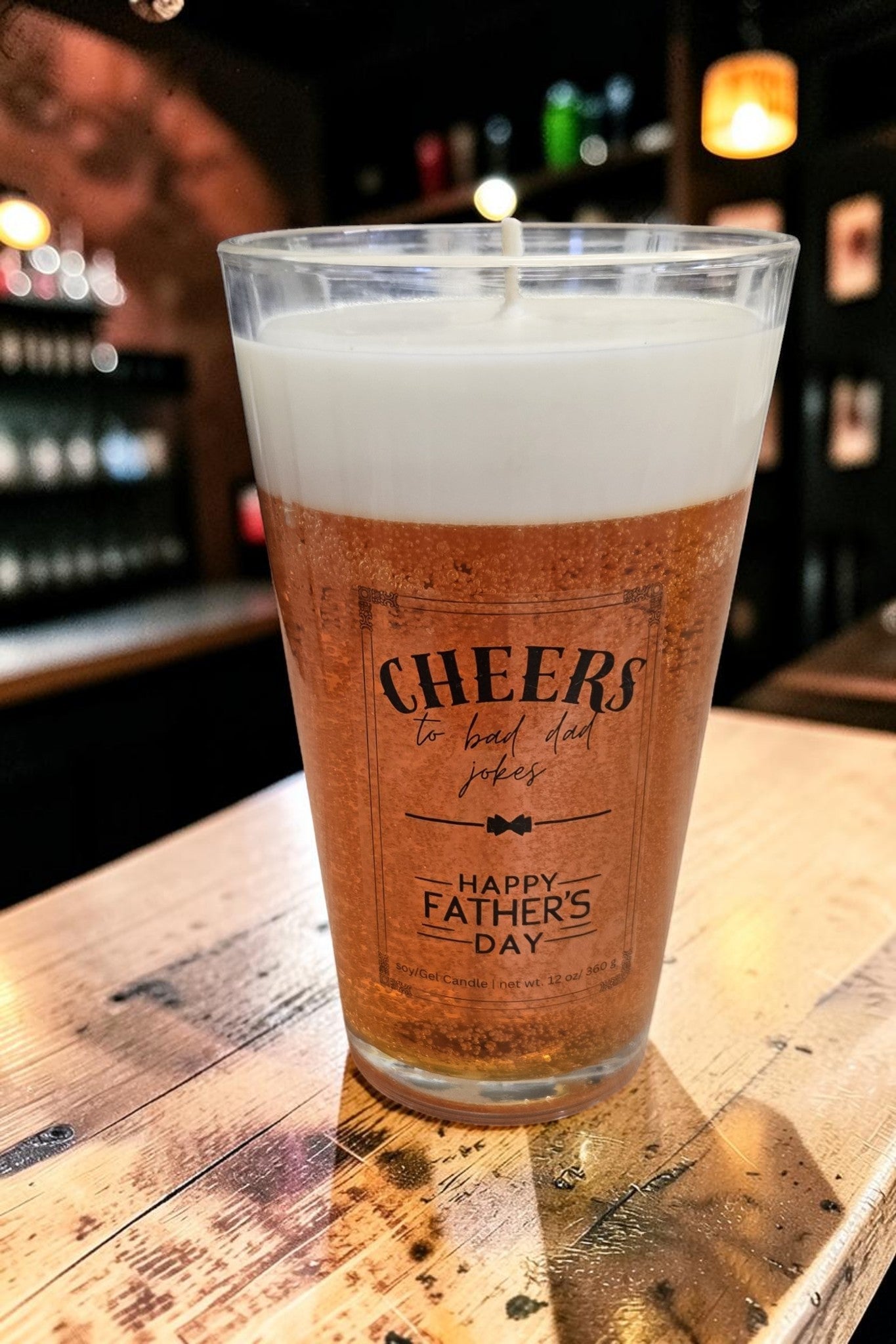 "Cheers to Bad Dad Jokes" Gel Candle