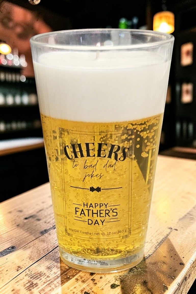 "Cheers to Bad Dad Jokes" Gel Candle