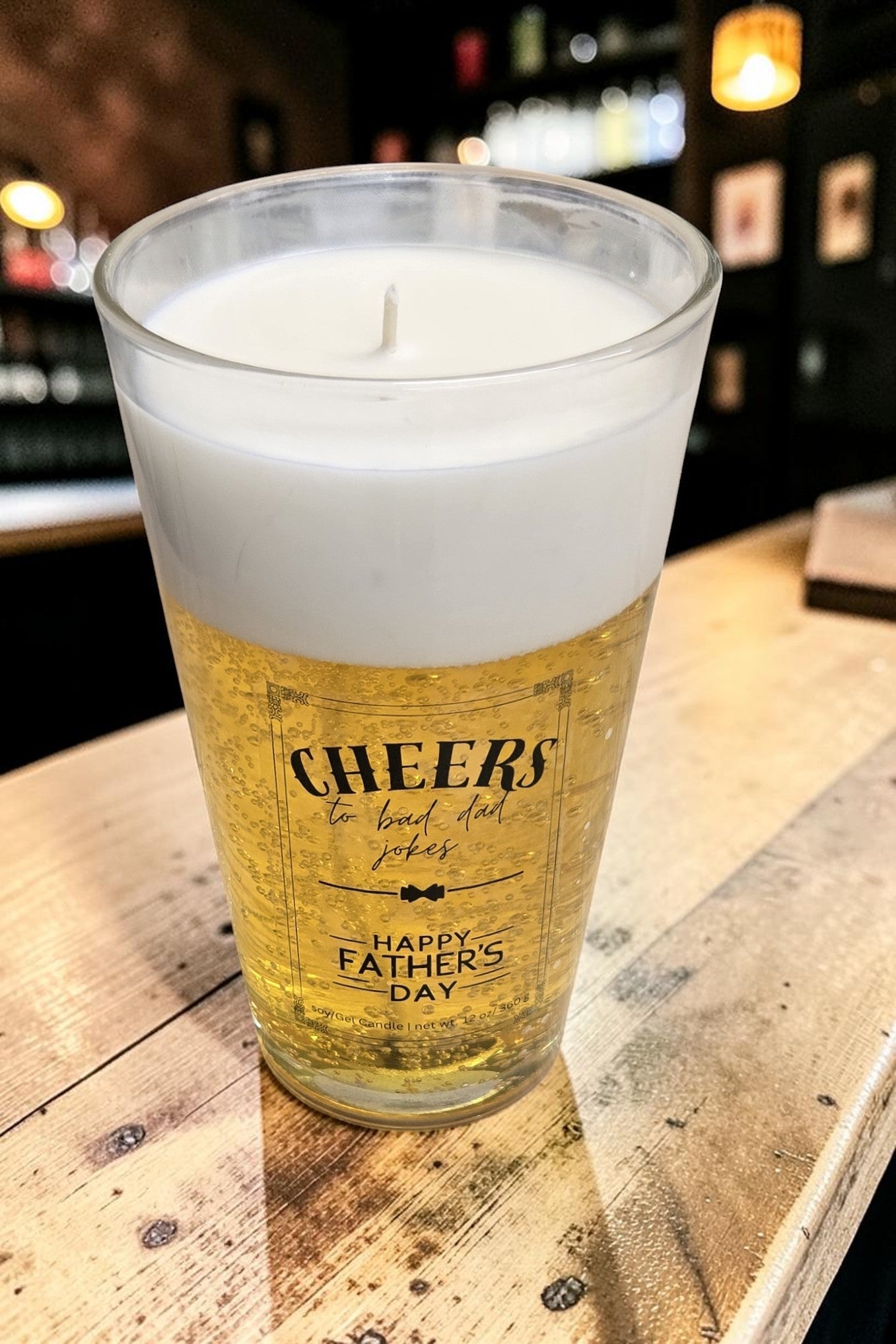 "Cheers to Bad Dad Jokes" Gel Candle