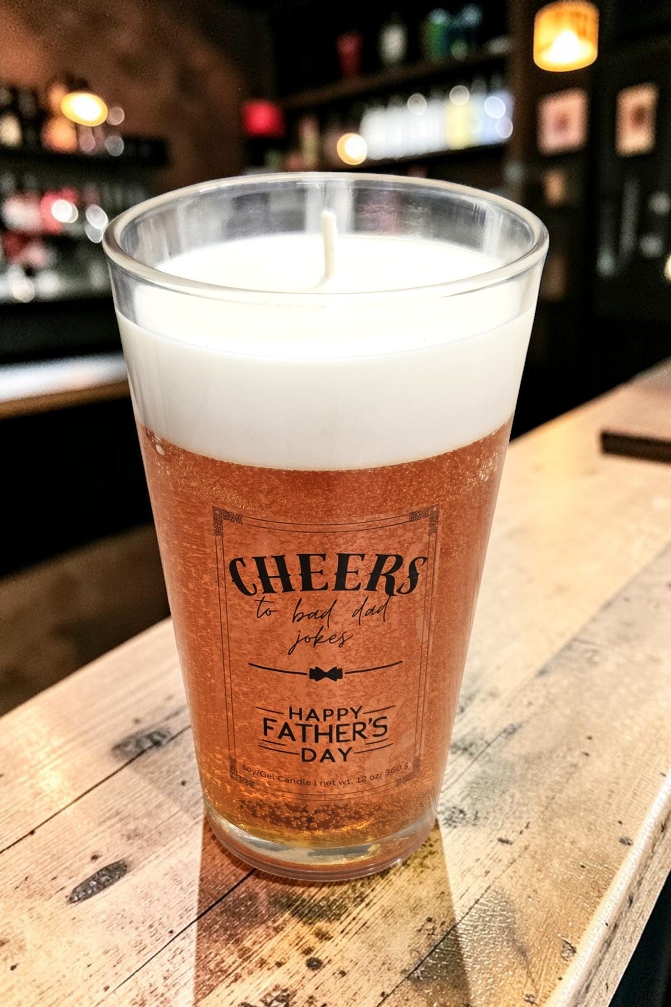 "Cheers to Bad Dad Jokes" Gel Candle