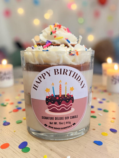 Happy Birthday - Signature Deluxe Candle