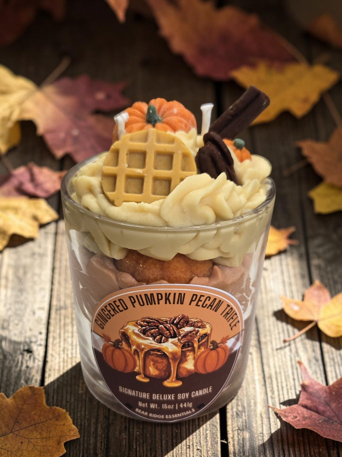 Gingered Pumpkin Pecan Trifle- Soy Candle 15oz