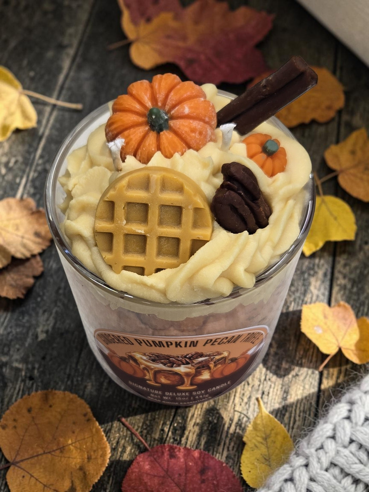 Gingered Pumpkin Pecan Trifle- Soy Candle 15oz