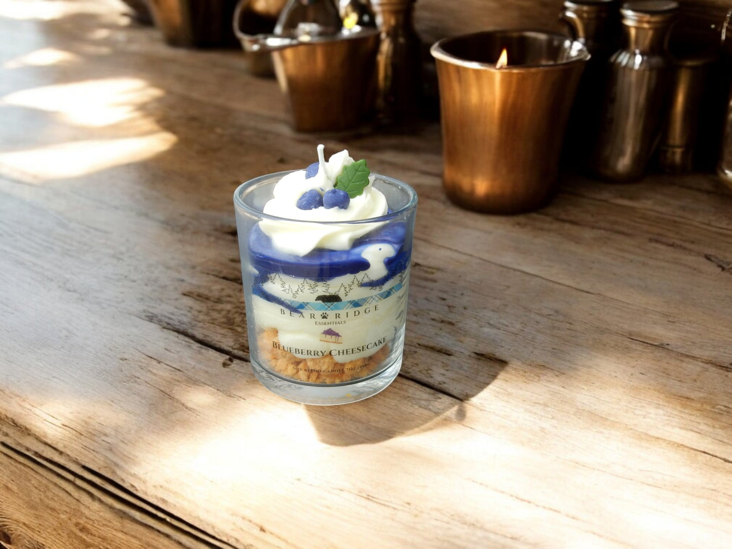 Blueberry Cheesecake Deluxe Dessert Candle