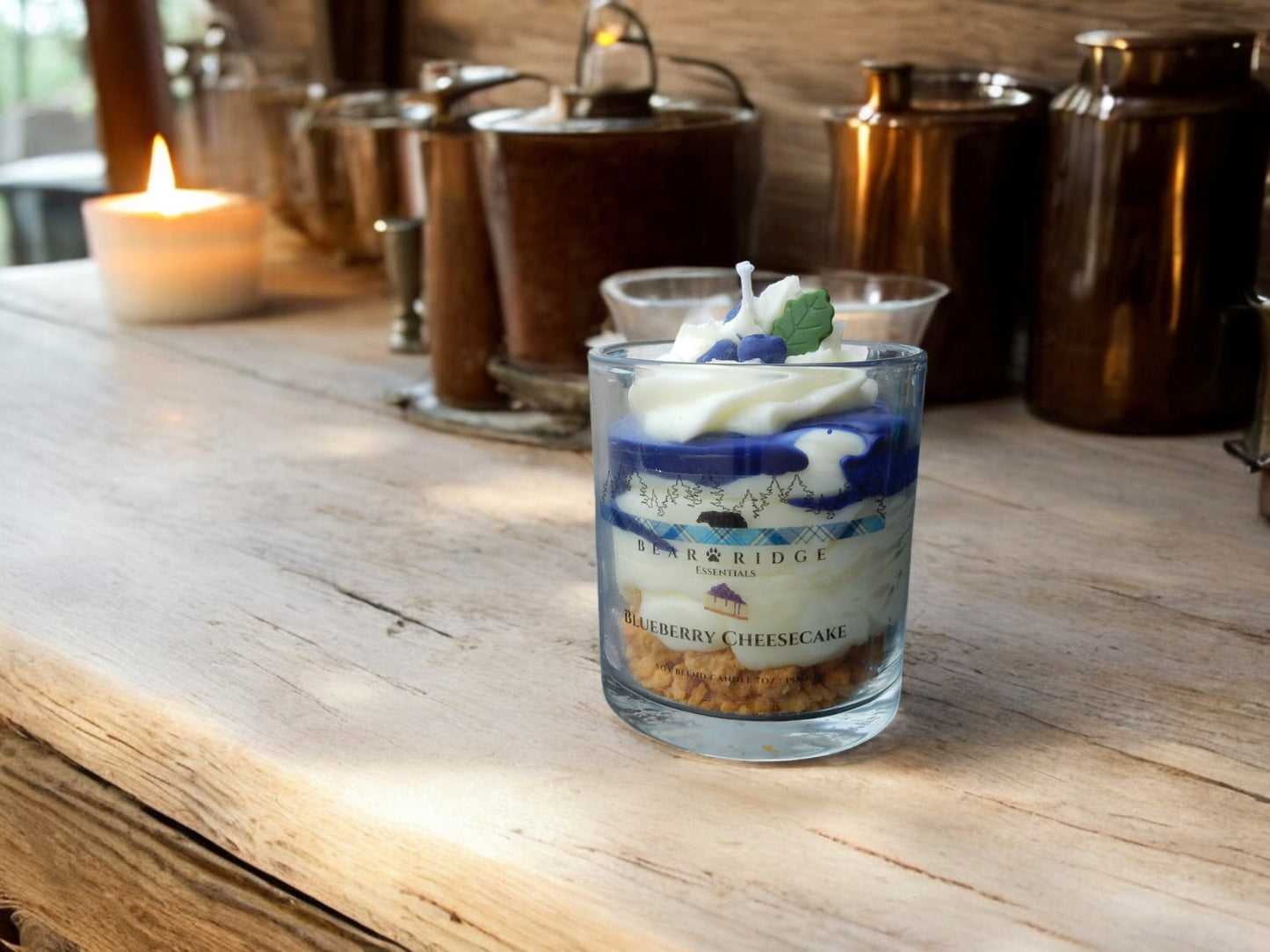 Blueberry Cheesecake Deluxe Dessert Candle