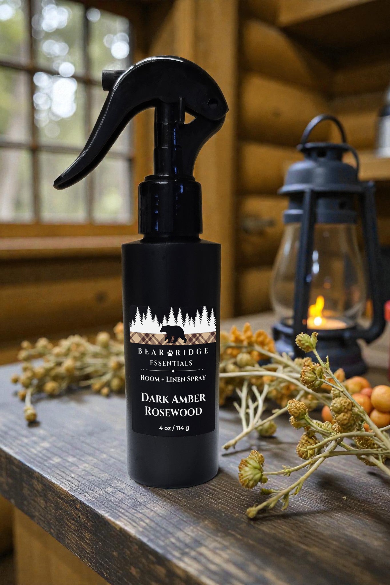 Dark Amber Rosewood Room + Linen Spray-4 FL OZ