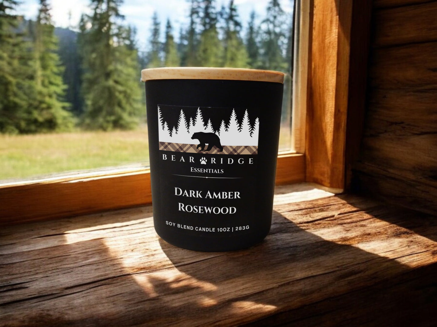 Dark Amber Rosewood 10 oz Candle