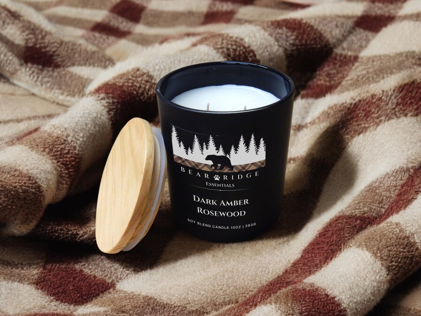 Dark Amber Rosewood 10 oz Candle