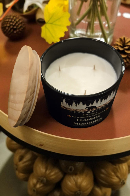 Flannel Mornings 10 oz 3 Wick Soy Candle